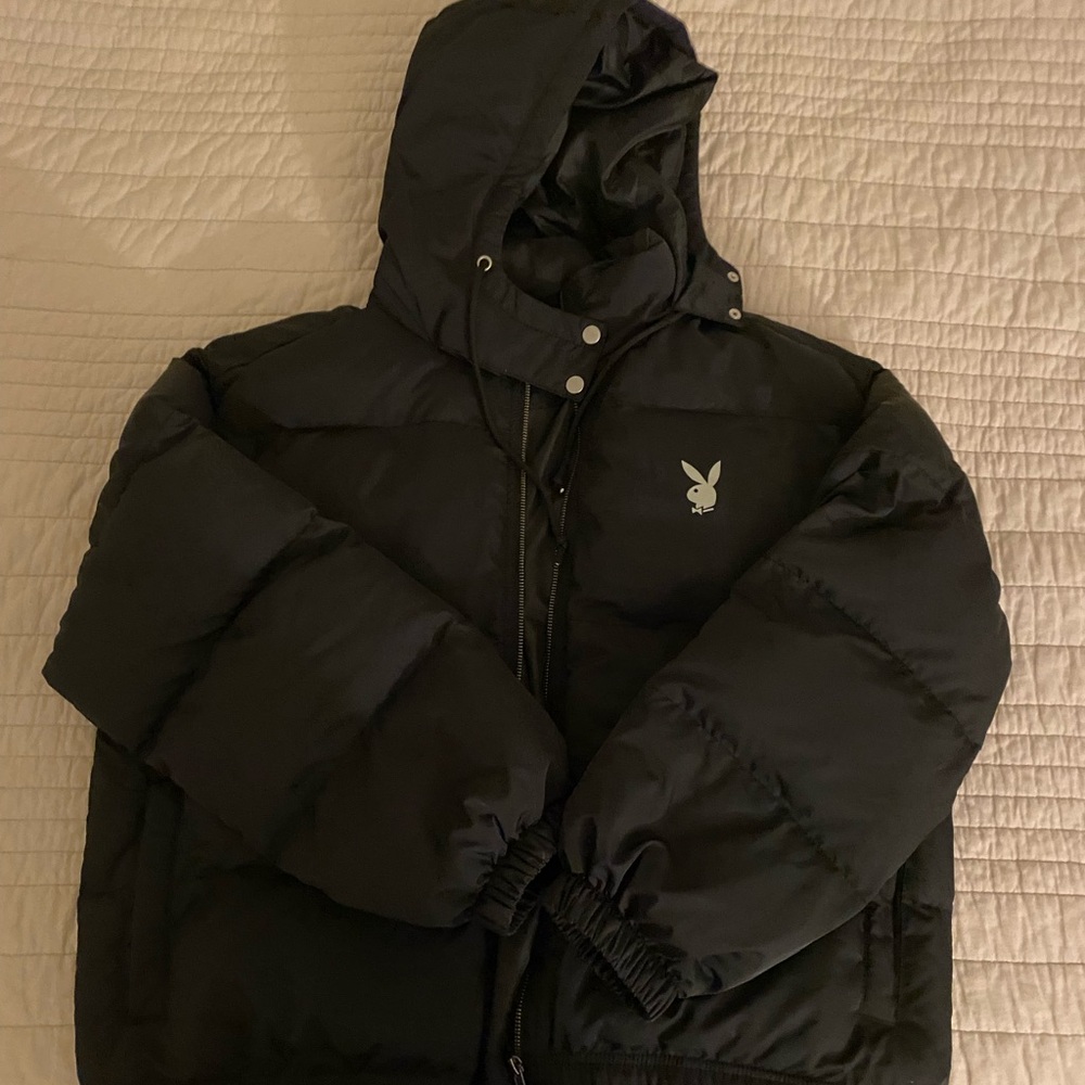 PLAYBOY Black Puffer Coat